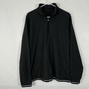 Abercrombie & Fitch 1/4 Zip Pullover Sweater Mens Size XL Gray Fleece Mock Neck